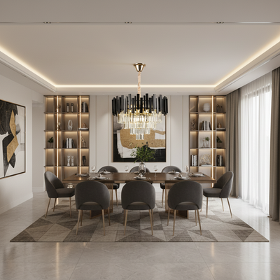 Křišťálový lustr BLOIS Eleganza 8xE14, průměr 50 cm, černý, nastavitelná výška