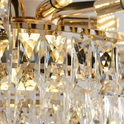 Křišťálový lustr VERSAILLES Elegance 8x E14, Průměr 50cm, Černá, Lesklá zlatá, Nastavitelná výška Křišťálové lustry Výchozí název Alessandro Design