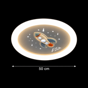 LED lustr ROCKET 49W, Průměr 49cm, Studené/Teplé/Neutrální světlo, Bílá Modrá