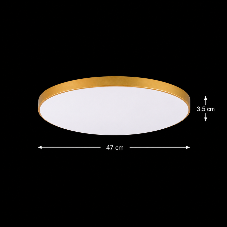 LED stropní svítidlo SOLIS 47cm 48W Cold Light Gold