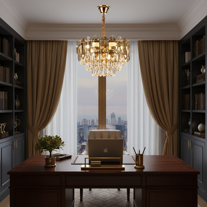 Alfred Crystal Lustr 3 x E14 Gold