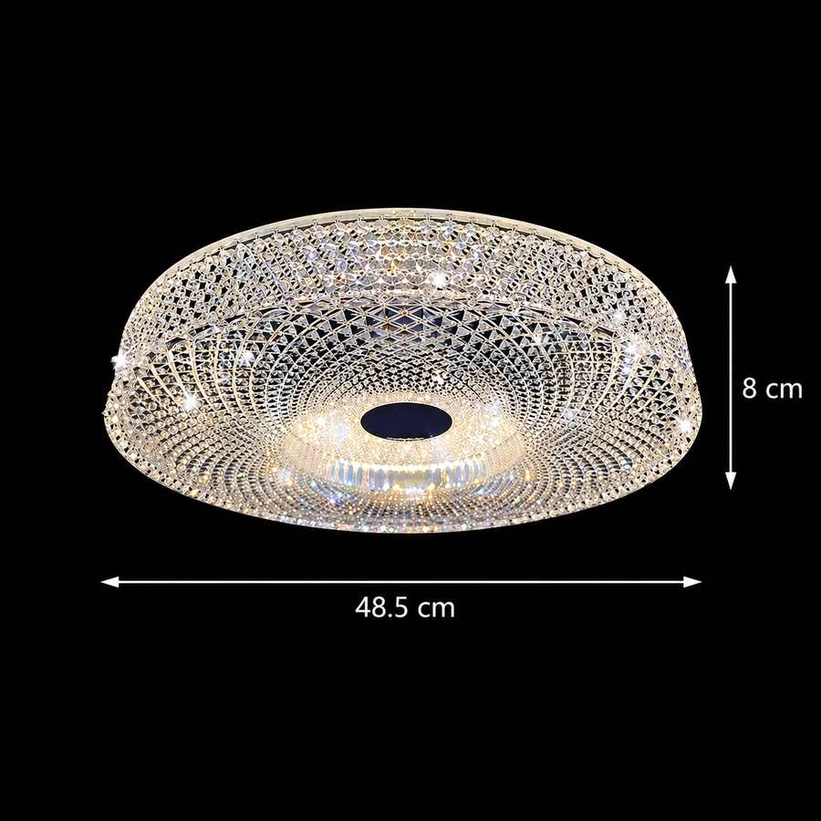 Lustra LED RADIAN Eleganza, 38.9W, Diametru 48.5 cm, Lumina Calda/Neutra/Rece, Alb Lustra LED Default Title Alessandro Design