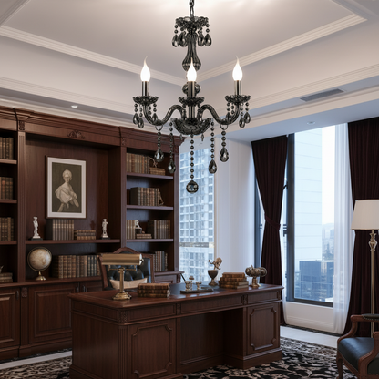 Křišťálový lustr SRPEN Eleganza, 3xE14, Průměr 48cm, Stříbrný, Nastavitelná výška Klasické lustry Výchozí název Alessandro Design