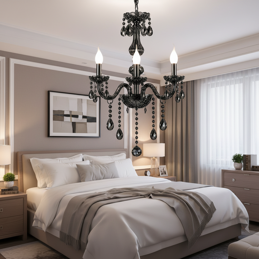 Křišťálový lustr SRPEN Eleganza, 3xE14, Průměr 48cm, Stříbrný, Nastavitelná výška Klasické lustry Výchozí název Alessandro Design