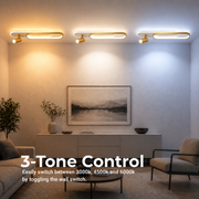 Lustra LED cu Proiector Reglabil FISSO Camilla, 48W, lumina Rece/Calda/Neutra 3000K/4000K/6000K, Auriu Lucios, Metal si Acril Lustre LED Default Title Alessandro Design