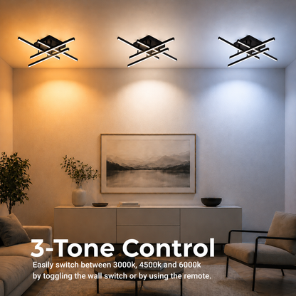 LED lustr s dálkovým ovládáním LINEX, 52W, 4 prvky, lineární, studené/teplé/neutrální světlo, stmívatelné, černé LED lustry s dálkovým ovládáním Výchozí název Alessandro Design