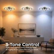 LED lustr s dálkovým ovládáním BETTY 127W, 8 kruhů, studené/teplé/neutrální světlo, stmívatelné, černé LED lustry s dálkovým ovládáním Výchozí název Alessandro Design