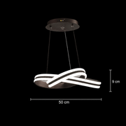 Závěsný LED lustr s dálkovým ovládáním INFINITY LOOP 61W, studené/teplé/neutrální světlo, stmívatelné, černé, výškově nastavitelné LED lustry s dálkovým ovládáním Výchozí název Alessandro Design
