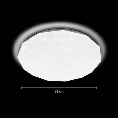 Hexagon LED stropní svítidlo 23 cm, 22W, 3000K / 4000K / 6000K, bílé, kovové a akrylové LED stropní svítidlo Výchozí název Alessandro Design
