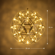 Křišťálový LED lustr KILKENNY Culmino, 144W, neutrální světlo, průměr 60cm, zlatý