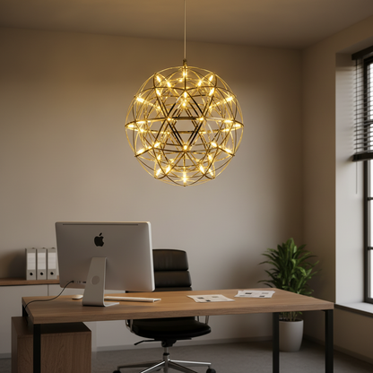 Křišťálový LED lustr KILKENNY Culmino, 144W, neutrální světlo, průměr 60cm, zlatý