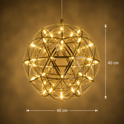 Křišťálový LED lustr KILKENNY Culmino, 144W, neutrální světlo, průměr 60cm, zlatý
