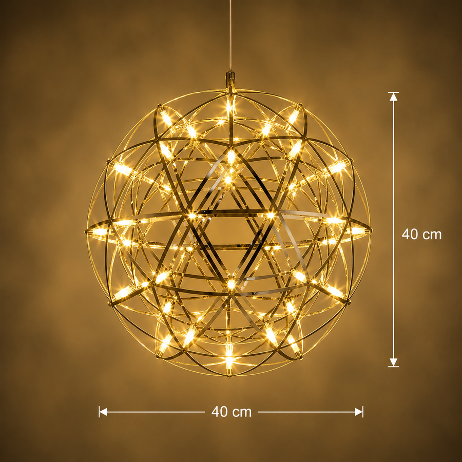 Křišťálový LED lustr KILKENNY Culmino, 144W, neutrální světlo, průměr 60cm, zlatý