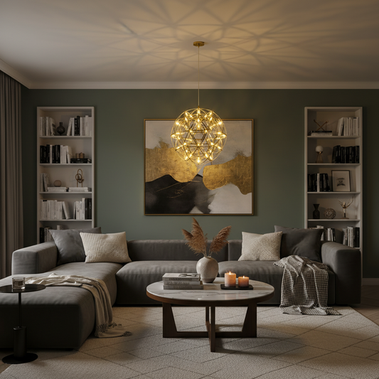 Křišťálový LED lustr KILKENNY Culmino, 144W, neutrální světlo, průměr 60cm, zlatý