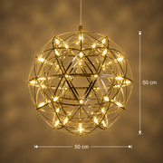 Křišťálový LED lustr KILKENNY Culmino, 144W, neutrální světlo, průměr 60cm, zlatý