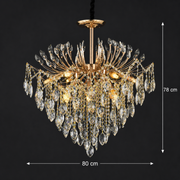 Křišťálový lustr CC9313/12FGD, 12x E14, Průměr 50cm, Zlatý