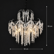 Křišťálový lustr CC9311/5CH, 5x E14, Průměr 50cm, Chrom