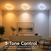 LED lustr s dálkovým ovládáním VOLTA 125W, Ovál, Studené/Teplé/Neutrální světlo, Stmívatelné, Bílý