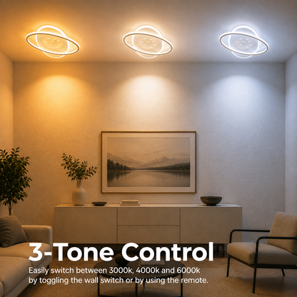 LED lustr s dálkovým ovládáním VOLTA 125W, Ovál, Studené/Teplé/Neutrální světlo, Stmívatelné, Bílý