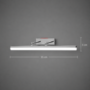 BALATON LED nástěnné svítidlo, 10W, lineární, teplé/neutrální/studené světlo, lesklý chrom