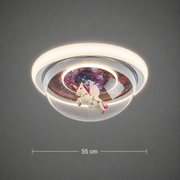 LED lustr UNICORN, 104W, 50cm, studené/teplé/neutrální světlo, růžový