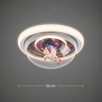 LED lustr UNICORN, 104W, 50cm, studené/teplé/neutrální světlo, růžový