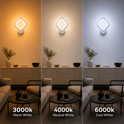 Akila LED nástěnné svítidlo, 15W, bílé, studené/teplé/neutrální světlo