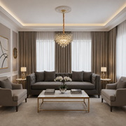 Křišťálový lustr MONARCH Nobile 3xE14, Průměr 40cm, Výška 35cm, Lesklý zlatý, Nastavitelná výška, Elegantní design