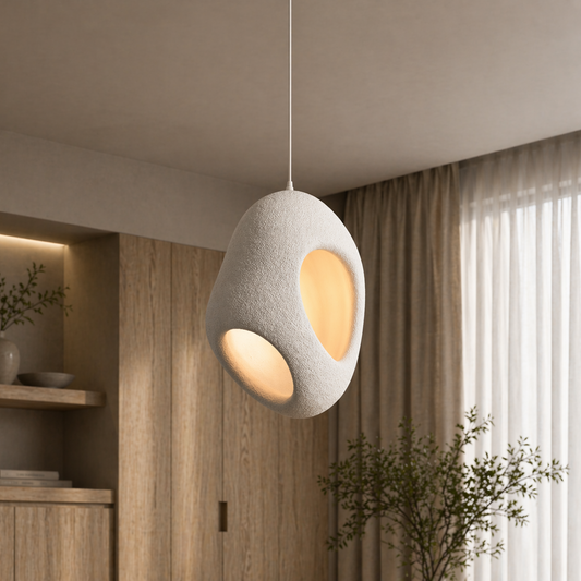 Lustra Moderna FOAMER Nobile, 37 cm, Suspendata, 1 X E27, Alb, Metal si Spuma, Inaltime Reglabila Lustre Moderne Default Title Alessandro Design