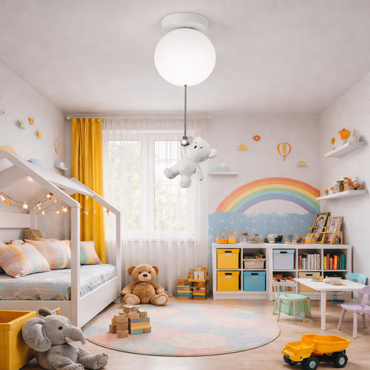 Lustra LED URSULETI Glob 20cm, Inaltime 52cm, 1xE27, Suspendata Lustre Copii Default Title Alessandro Design