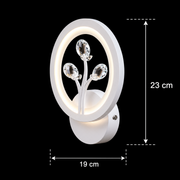 DAISY LED nástěnné svítidlo, 14W, studené/teplé/neutrální světlo, bílé s Crystal Vnitřní nástěnná svítidla Výchozí název Alessandro Design