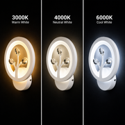 DAISY LED nástěnné svítidlo, 14W, studené/teplé/neutrální světlo, bílé s Crystal Vnitřní nástěnná svítidla Výchozí název Alessandro Design