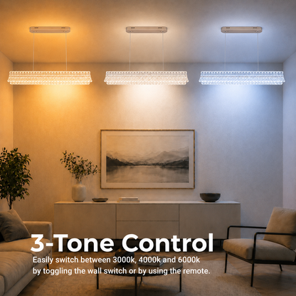 Lustra LED cu Telecomanda, Suspendata TAMY 160W, Liniara, lumina Rece/Calda/Neutra, Auriu, Inaltime Reglabila