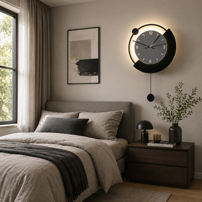 Luna Dekorativní LED nástěnné světlo 83W Průměr 120CM Studené/Neutrální/Teplé Světlo Černá