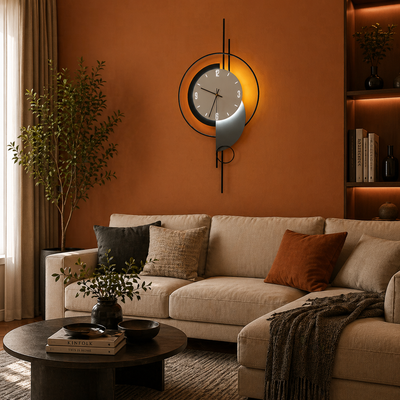 Luna Dekorativní LED nástěnné světlo 83W Průměr 120CM Studené/Neutrální/Teplé Světlo Černá