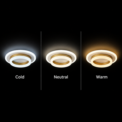 LED lustr SOLENA ROTONDA 21W, průměr 20cm, studené/teplé/neutrální světlo, zlatá bílá LED lustry Výchozí název Alessandro Design
