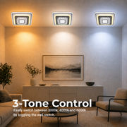 Křišťálový LED lustr MITA 39W, 20x20cm, čtvercový, studené/teplé/neutrální světlo, bílé LED lustry Výchozí název Alessandro Design