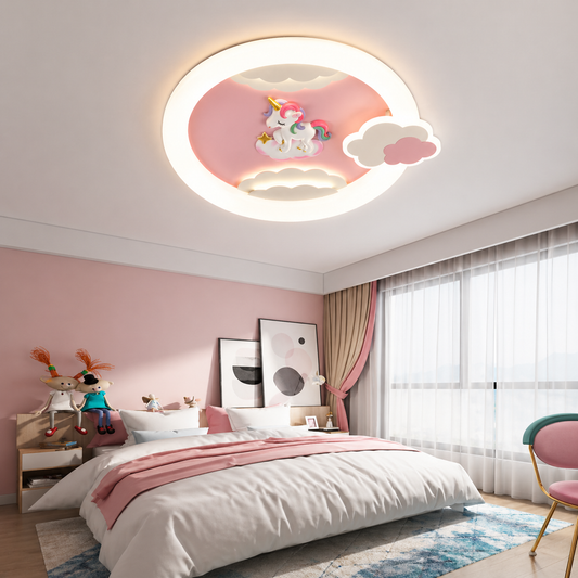 Lustra LED cu telecomanda 71W, Diametru 50cm, lumina Rece/Calda/Neutra, Roz Lustre LED cu Telecomanda Default Title Alessandro Design