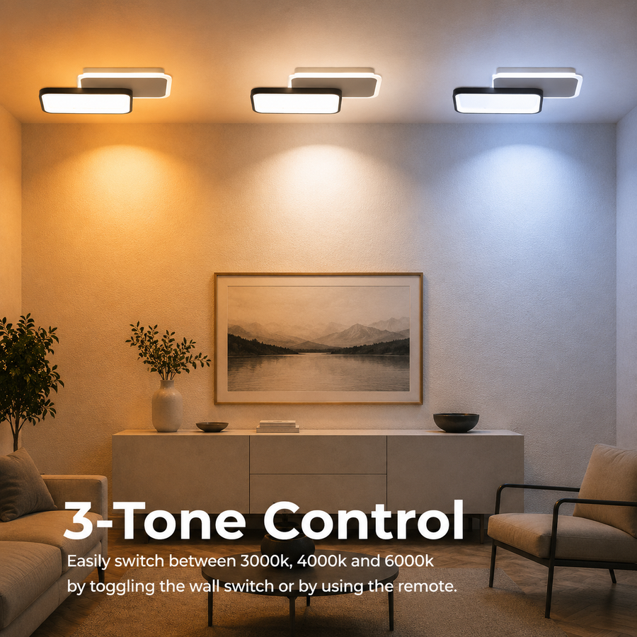LED lustr s dálkovým ovládáním CAROLINA 31W, 2 Elements, Studené/Teplé/Neutrální světlo, Stmívatelné, Černá