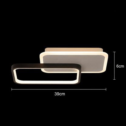 LED lustr s dálkovým ovládáním CAROLINA 31W, 2 Elements, Studené/Teplé/Neutrální světlo, Stmívatelné, Černá