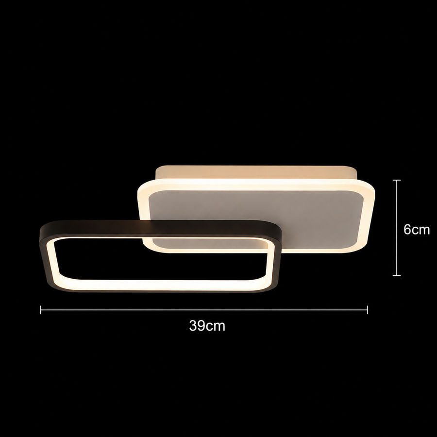 LED lustr s dálkovým ovládáním CAROLINA 31W, 2 Elements, Studené/Teplé/Neutrální světlo, Stmívatelné, Černá