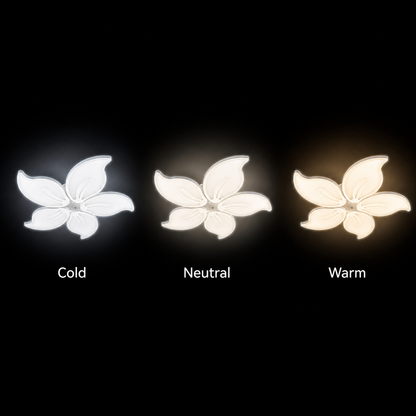 LED lustr s dálkovým ovládáním JASMINE 66W, 5 okvětních lístků, studené/teplé/neutrální světlo, stmívatelné, bílý LED lustr s dálkovým ovládáním Výchozí název Alessandro Design