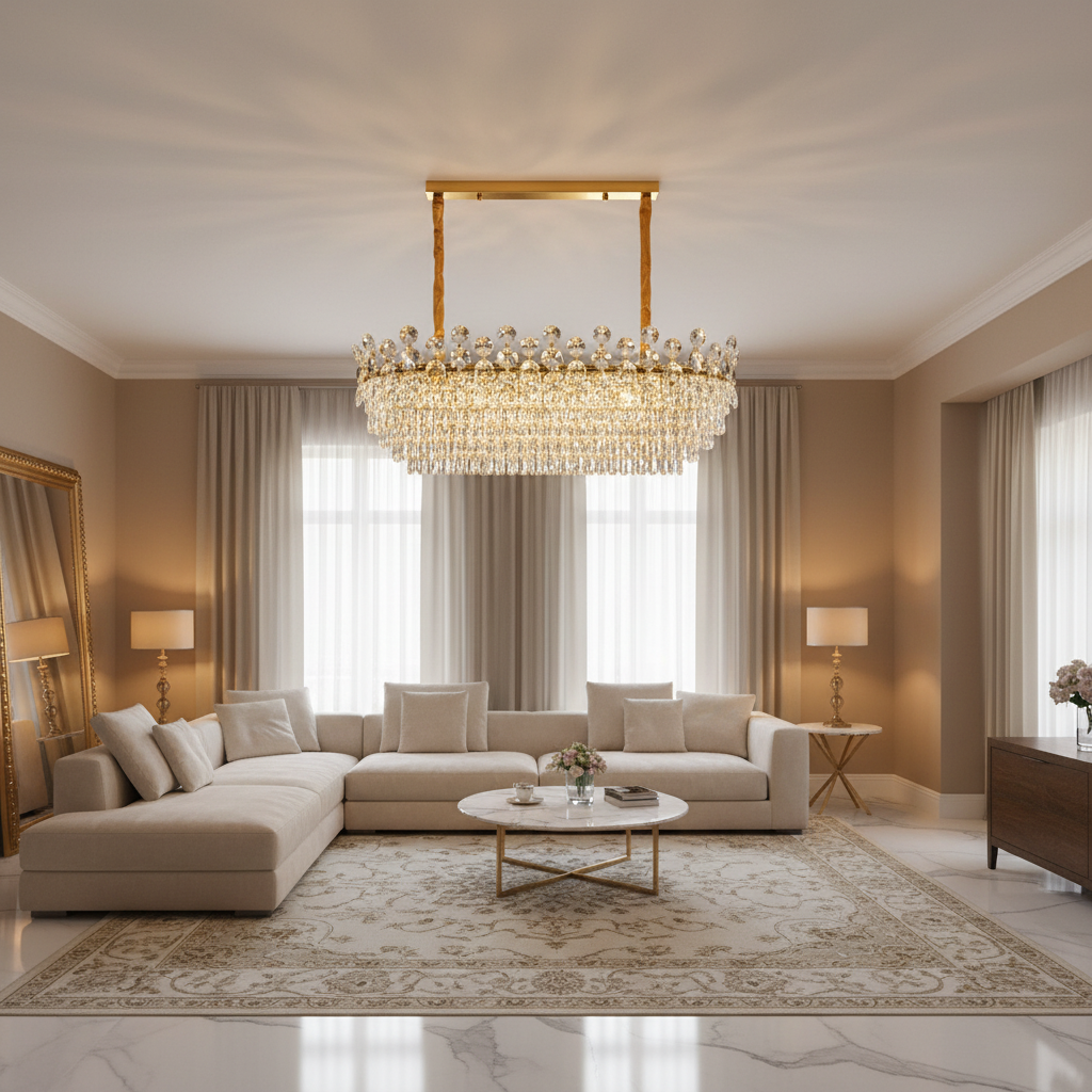 Candelabru Cristal ACE Supremo 10xE14, Dimensiuni 95x35cm , Inaltime 40cm, Auriu Lucios, Inaltime Reglabila, Design Elegant Candelabre Cristal Default Title Alessandro Design