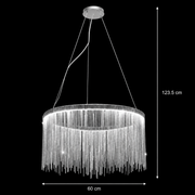 Závěsný LED lustr s dálkovým ovládáním ILLUMINA MAGNUS, 38W, studené/teplé/neutrální světlo, stmívatelný, lesklý chrom