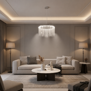 Závěsný LED lustr s dálkovým ovládáním ILLUMINA MAGNUS, 38W, studené/teplé/neutrální světlo, stmívatelný, lesklý chrom