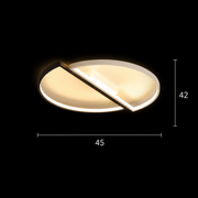 LED lustr s dálkovým ovládáním VECTOR ARCUS 52W, 2 Elements, Studené/Teplé/Neutrální světlo, Stmívatelné, Černá Bílá, Kov