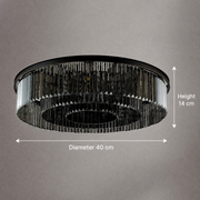 Křišťálový lustr Brady Ø40 cm, 6xE14, šedá Křišťálové lustry Výchozí název Alessandro Design