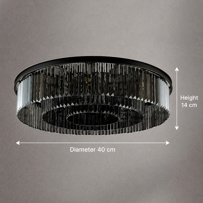 Křišťálový lustr Brady Ø40 cm, 6xE14, šedá Křišťálové lustry Výchozí název Alessandro Design