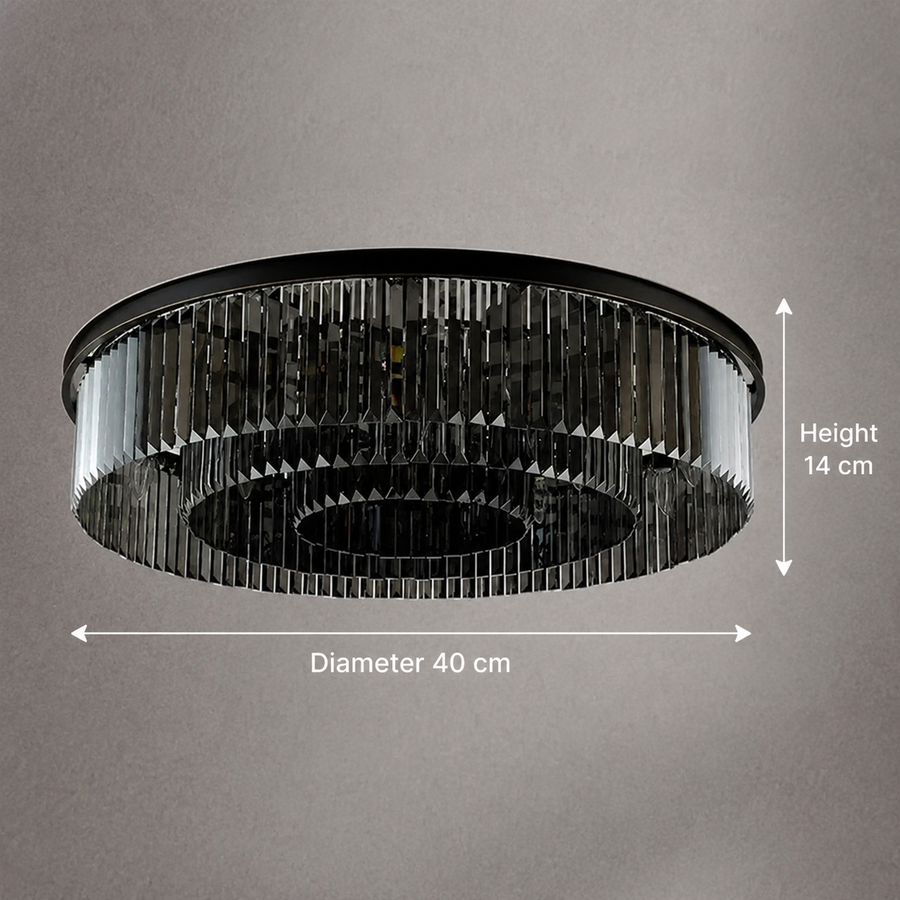 Křišťálový lustr Brady Ø40 cm, 6xE14, šedá Křišťálové lustry Výchozí název Alessandro Design