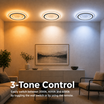 LED lustr s dálkovým ovládáním LINEA 125W, kulatý, studené/teplé/neutrální světlo, stmívatelný, černý